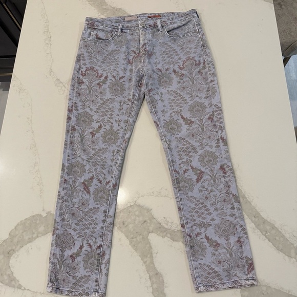 Pilcro And The Letterpress Anthropologie Slim Boyfriend Floral Jeans Women’s 29 - Picture 1 of 8